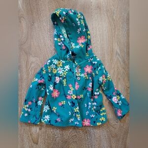 Carter's Baby Girl Floral Fleece Sweater with Hood size 18 Mths